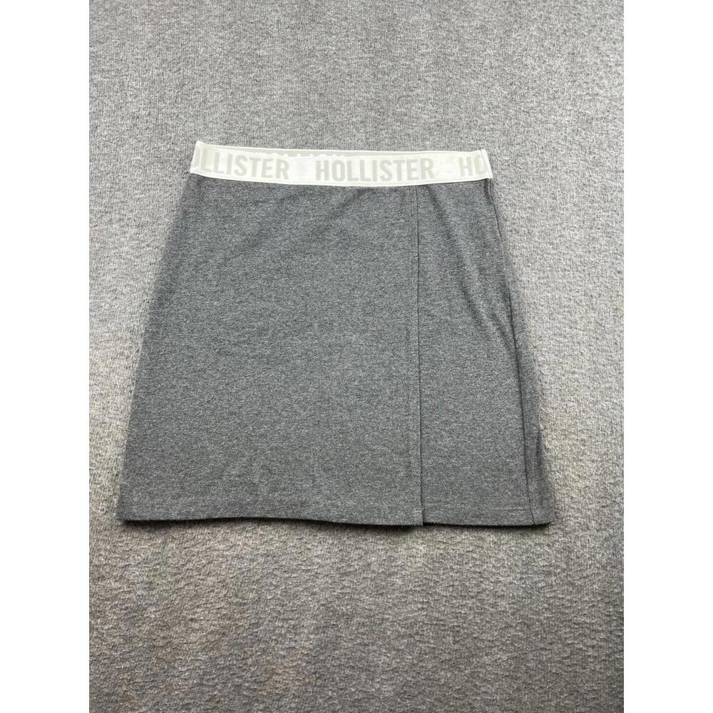 Hollister Grey Mini Skirt with‎ Logo Waistband Size Small